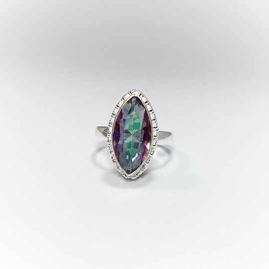 Mystic Topaz Marquise Cut Ring - Rocks and Gems Canada