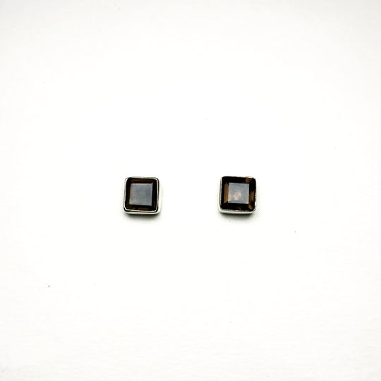Smoky Quartz Stud Earrings - Rocks and Gems Canada