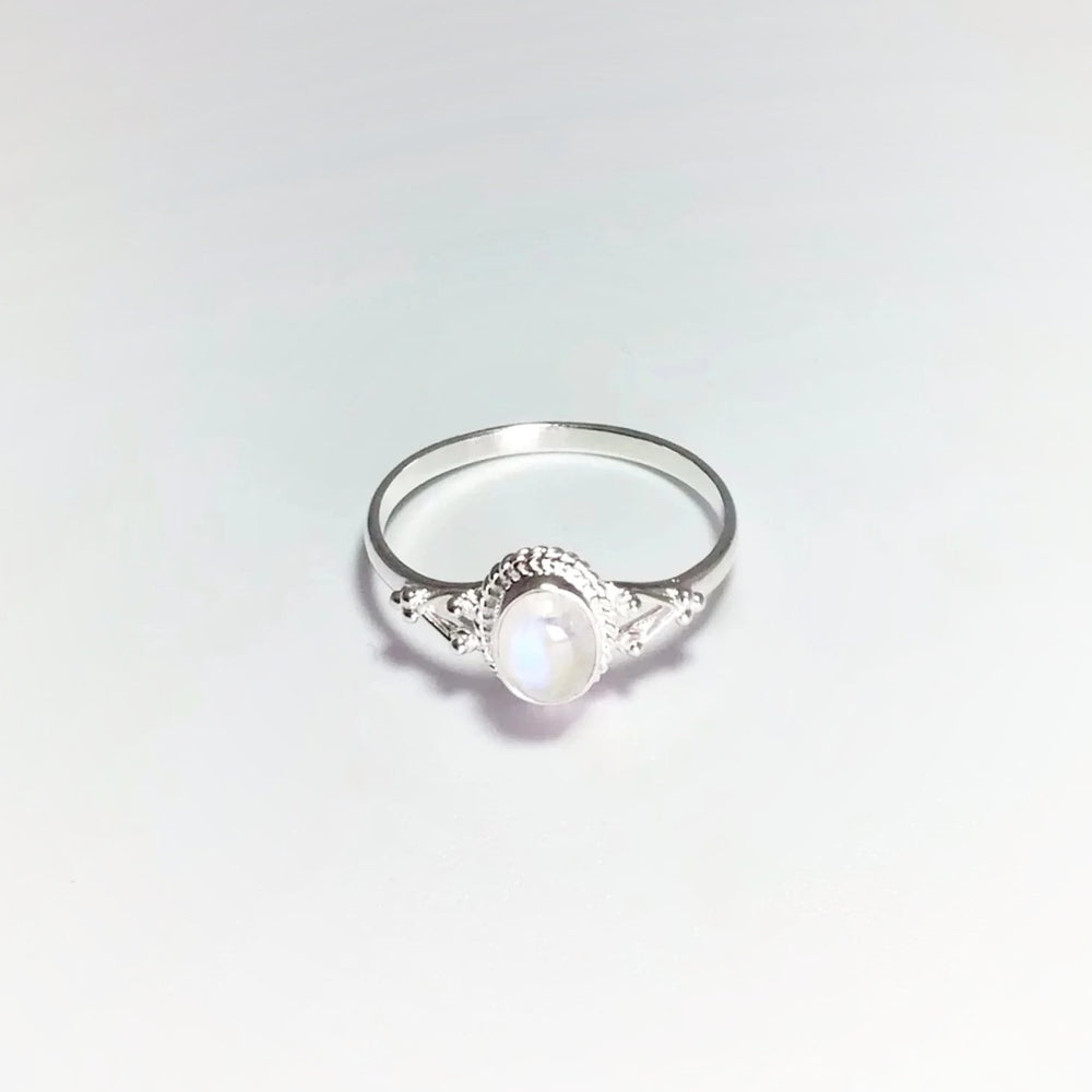 Rainbow Moonstone Ring - Rocks and Gems Canada