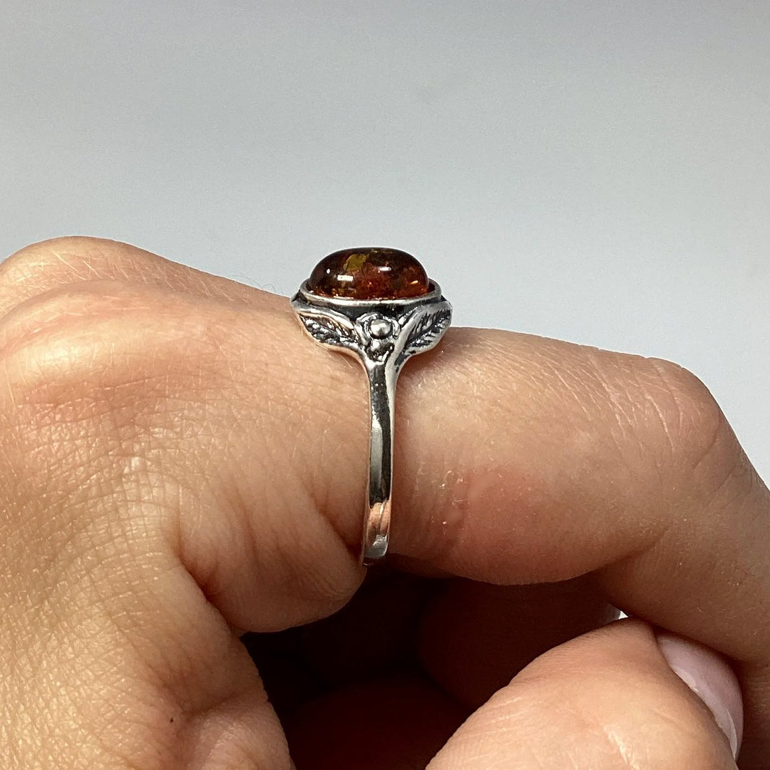 Cognac Amber Ring - Rocks and Gems Canada