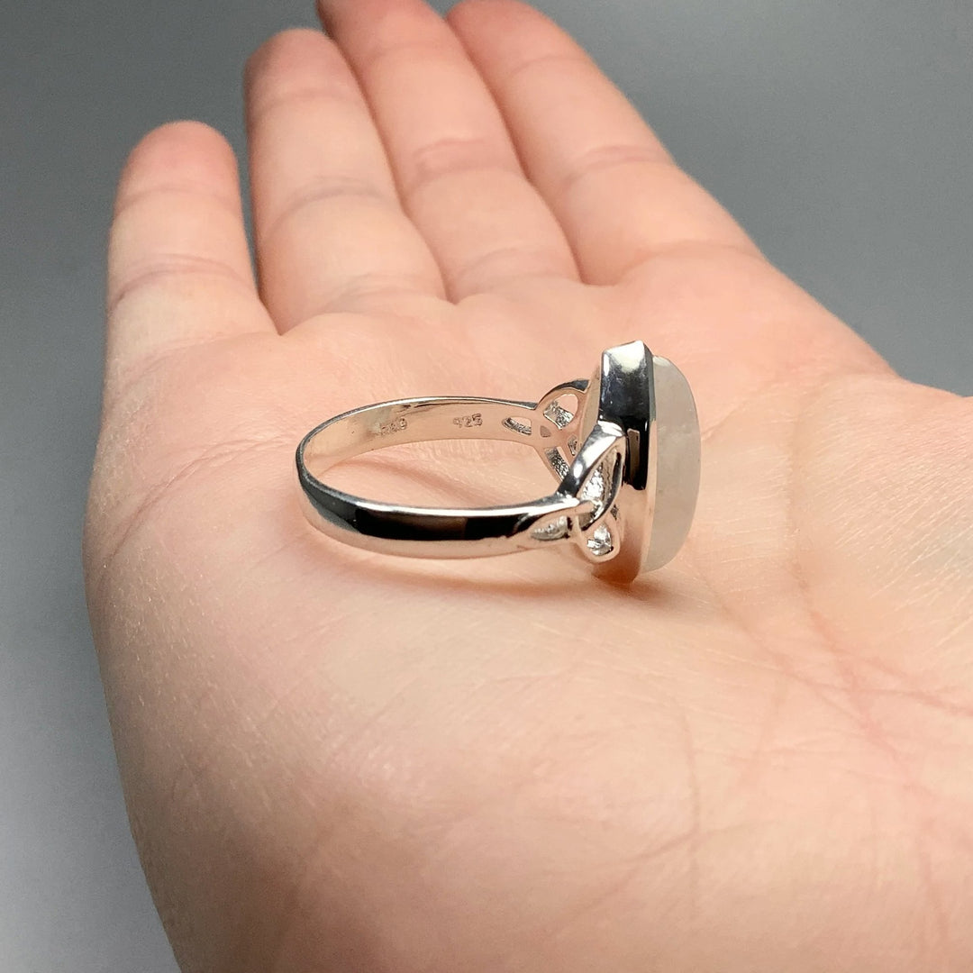 Rainbow Moonstone Ring - Rocks and Gems Canada