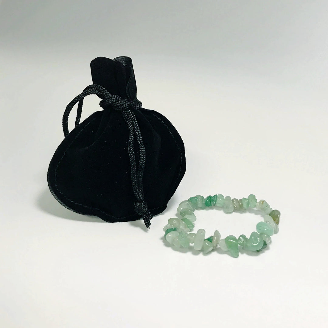 Green Aventurine Chip Beaded Bracelet - Rocks and Gems Canada