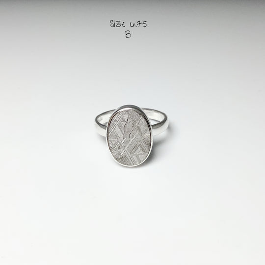 Muonionalusta Meteorite Ring - Rocks and Gems Canada