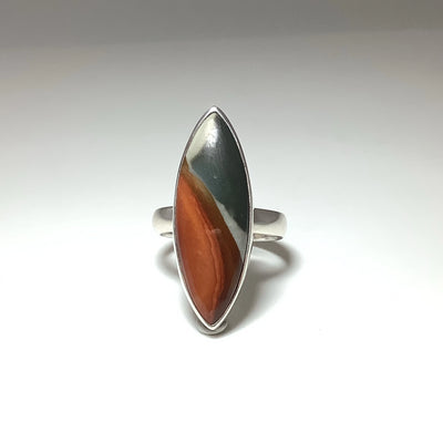 Polychrome Scenic Jasper Ring