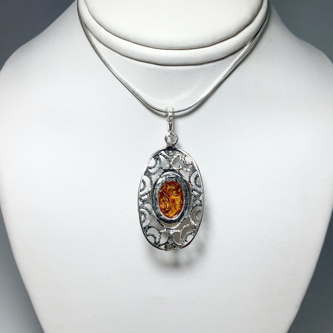 Cognac Amber Pendant - Rocks and Gems Canada