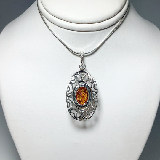 Cognac Amber Pendant - Rocks and Gems Canada
