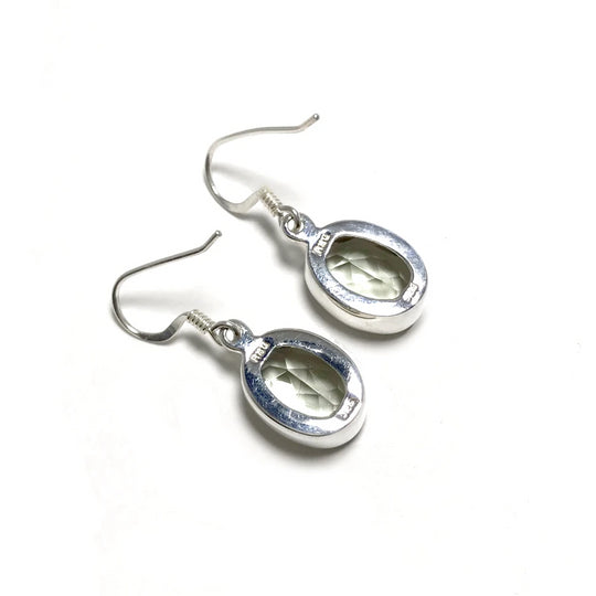 Green Amethyst Dangle Earrings - Rocks and Gems Canada