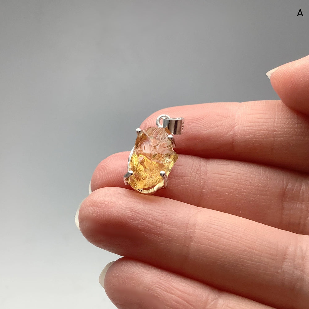 Raw Citrine Pendant - Rocks and Gems Canada