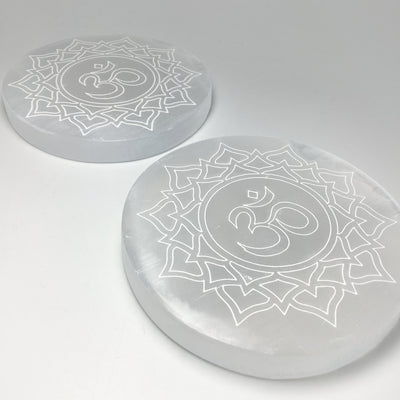Selenite Mandala Round Charging Plate