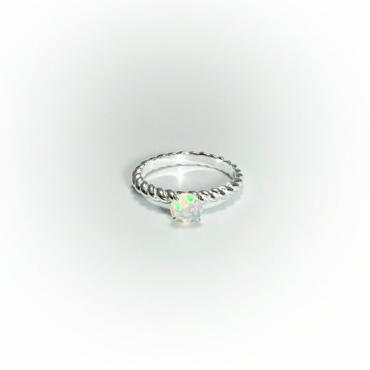 Faceted Ethiopian Fire Opal Ring - Rocks and Gems Canada