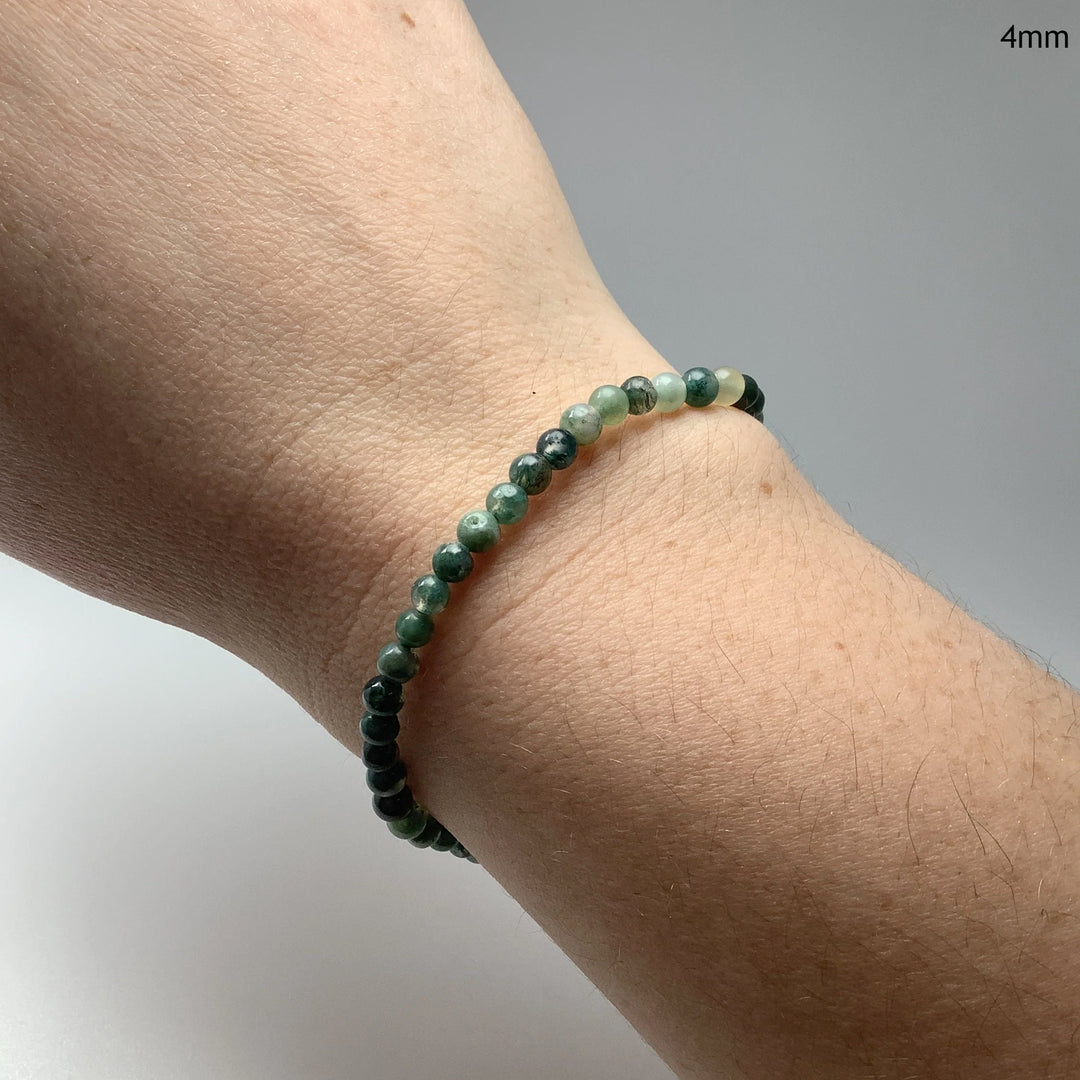 Moss Agate Beaded Bracelet - Rocks and Gems Canada