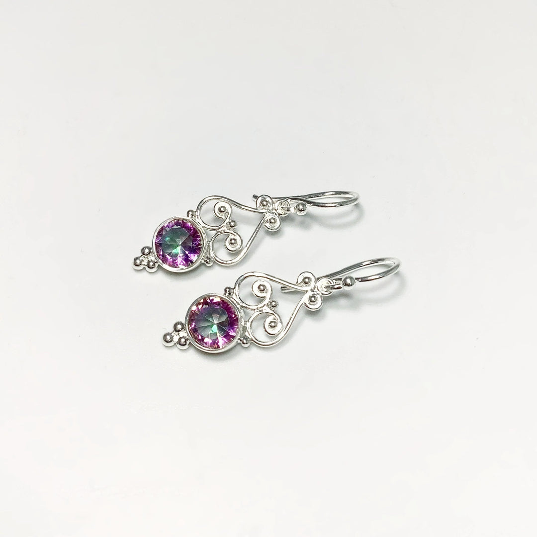 Mystic Topaz Dangle Earrings - Rocks and Gems Canada