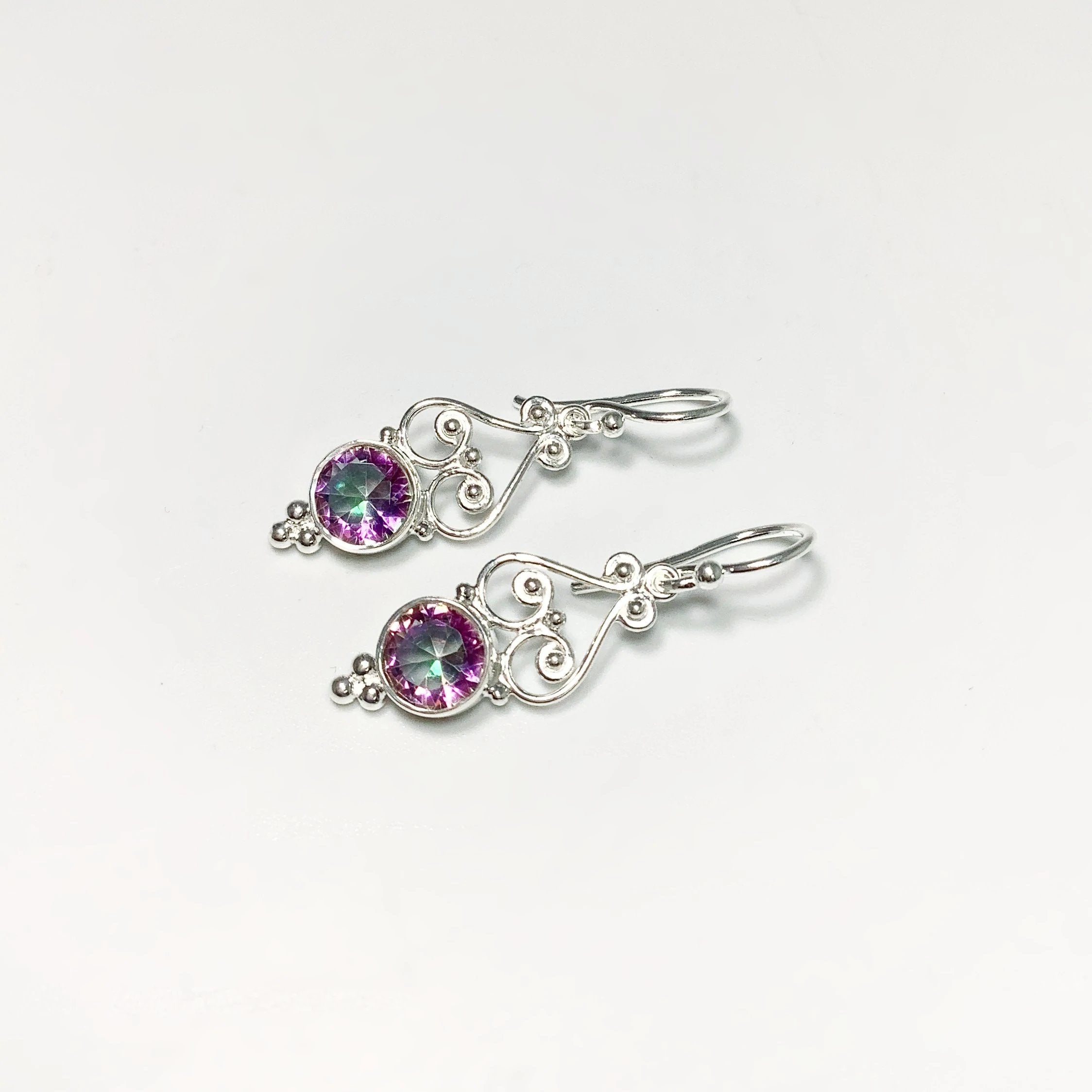 Mystic Topaz Dangle Earrings - Rocks and Gems Canada