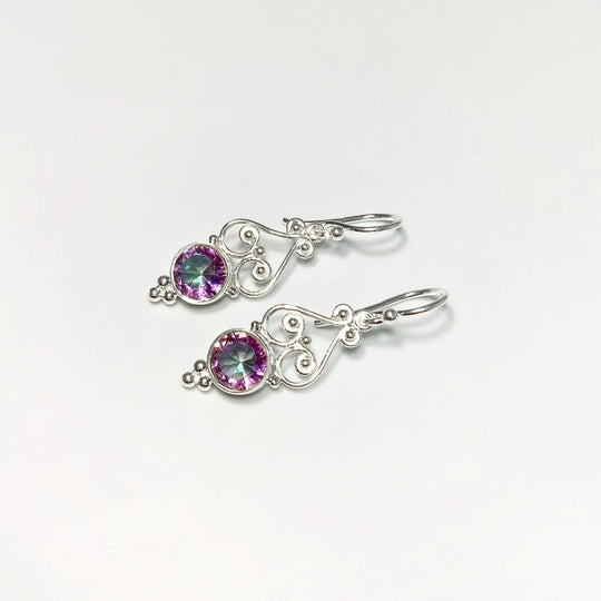 Mystic Topaz Dangle Earrings - Rocks and Gems Canada