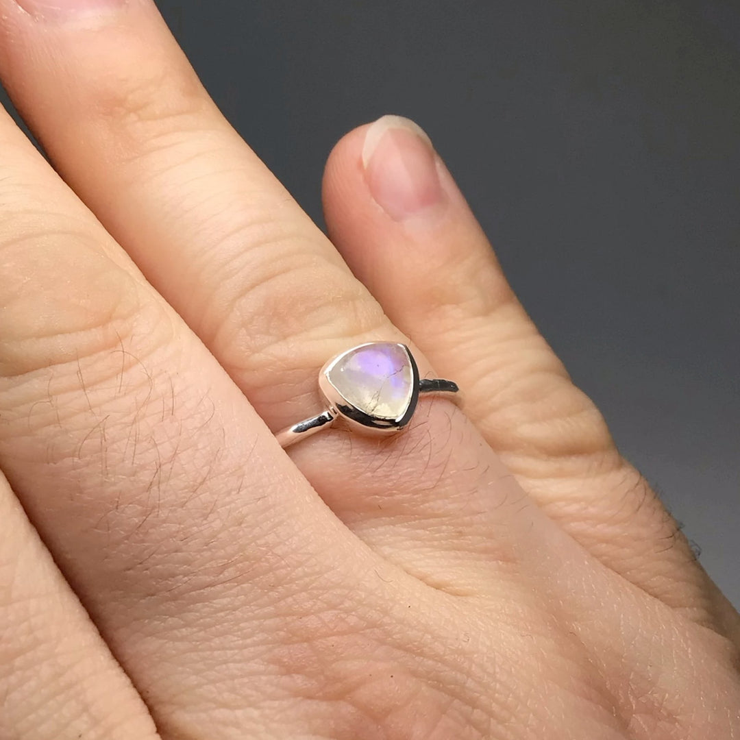 Rainbow Moonstone Ring - Rocks and Gems Canada