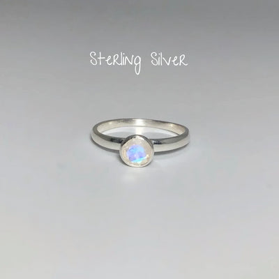 Rainbow Moonstone Ring