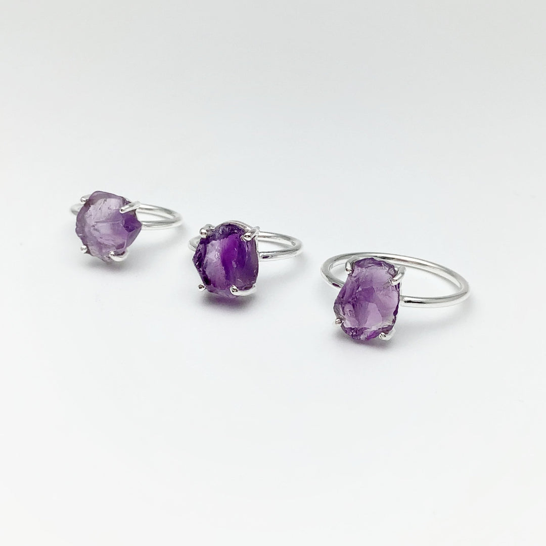 Rough Amethyst Ring - Rocks and Gems Canada