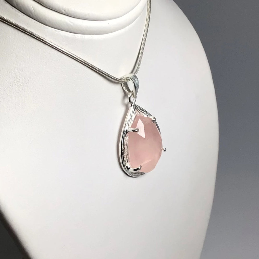 Rose Quartz Pendant - Rocks and Gems Canada