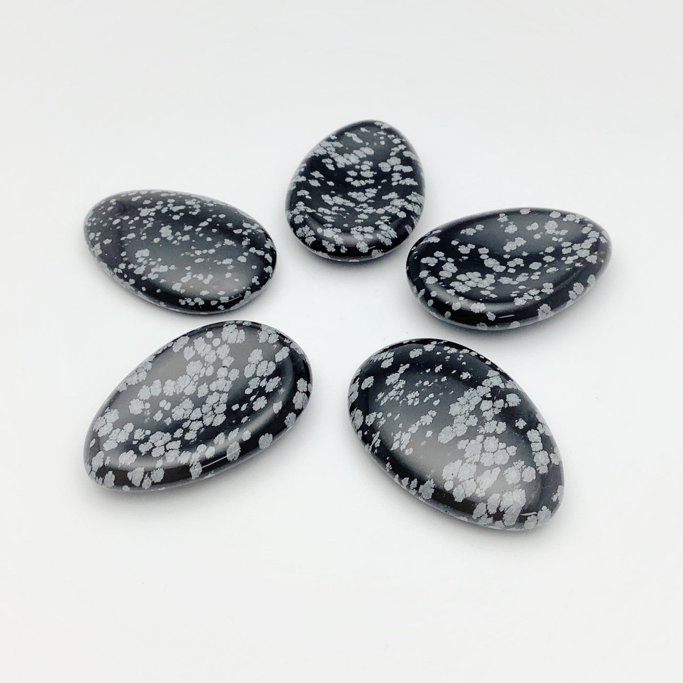 Worry Stone - Snowflake Obsidian