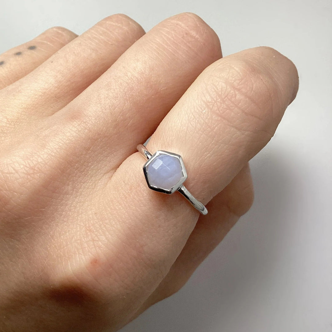 Blue Lace Agate Ring - Rocks and Gems Canada