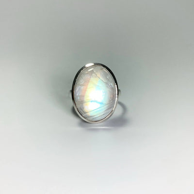 Rainbow Moonstone Ring - Size 7.25