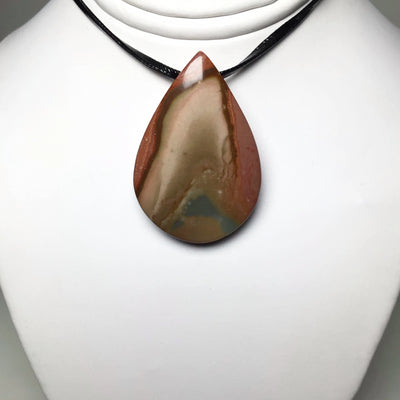 Polychrome Scenic Jasper Drilled Pendant