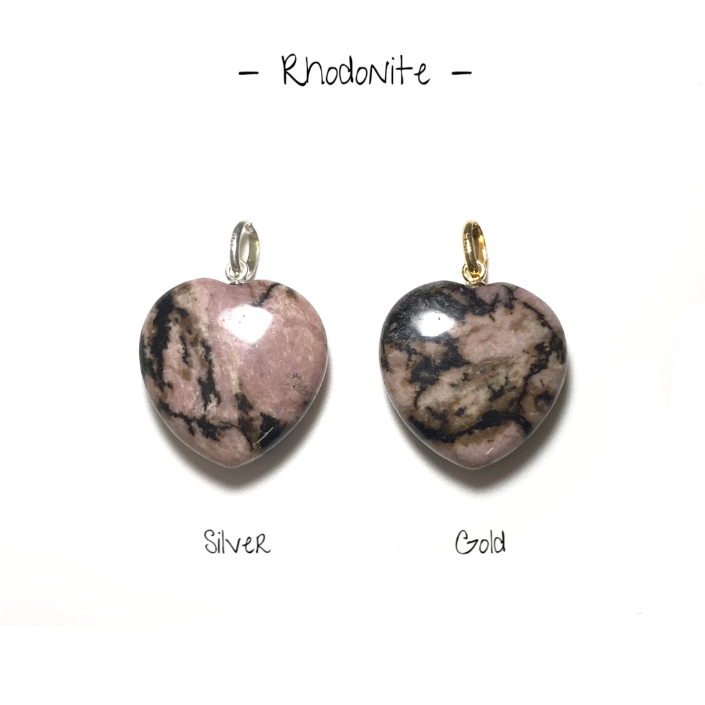 Heart Shaped Gemstone Pendant - Small - Rocks and Gems Canada