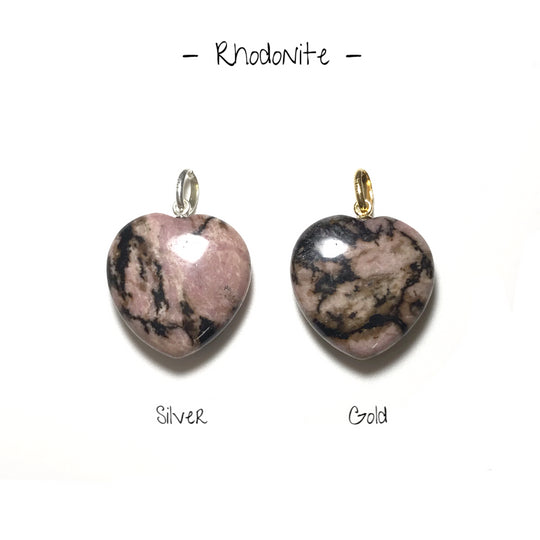 Heart Shaped Gemstone Pendant - Small - Rocks and Gems Canada