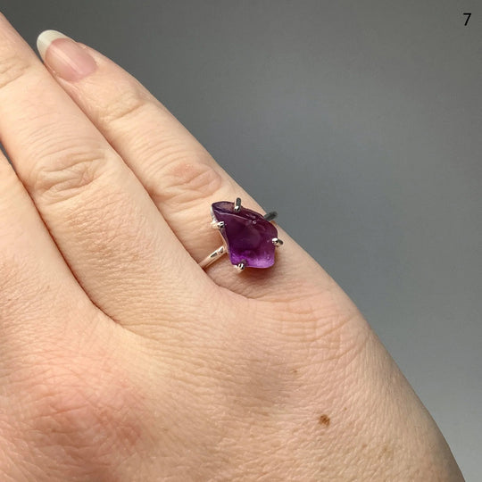 Raw Amethyst Ring - Rocks and Gems Canada
