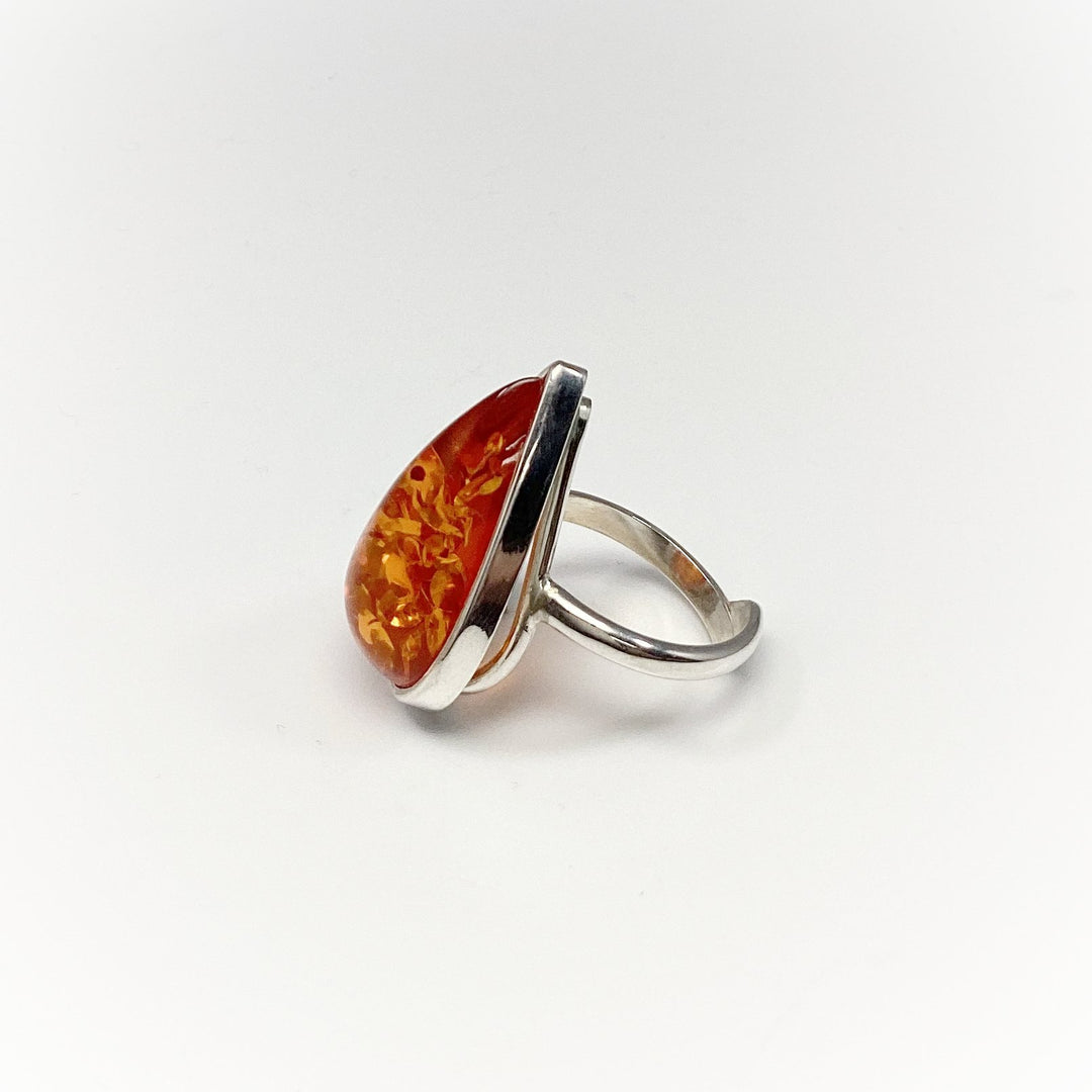 Cognac Amber Ring - Rocks and Gems Canada