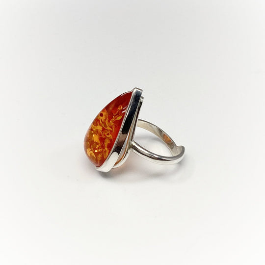 Cognac Amber Ring - Rocks and Gems Canada