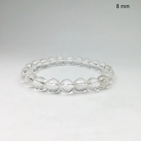 Quartz Faceted Beaded Bracelet - Rocks and Gems Canada
