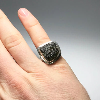 Moldavite Ring