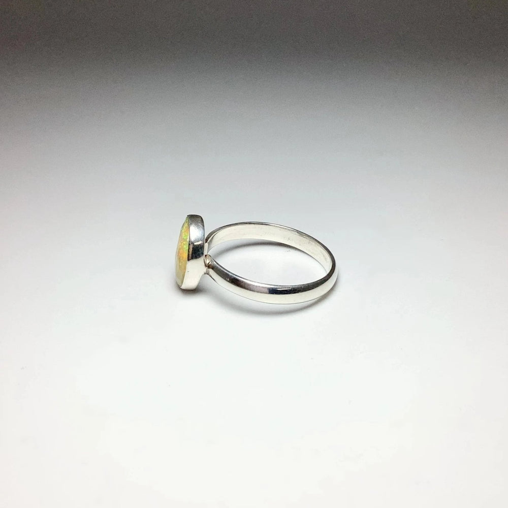 Faceted Ethiopian Fire Opal Ring - Rocks and Gems Canada