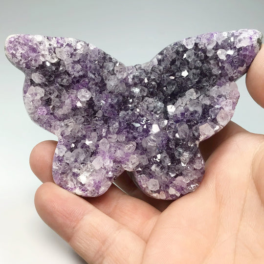 Amethyst Butterfly Druze Cluster - Rocks and Gems Canada