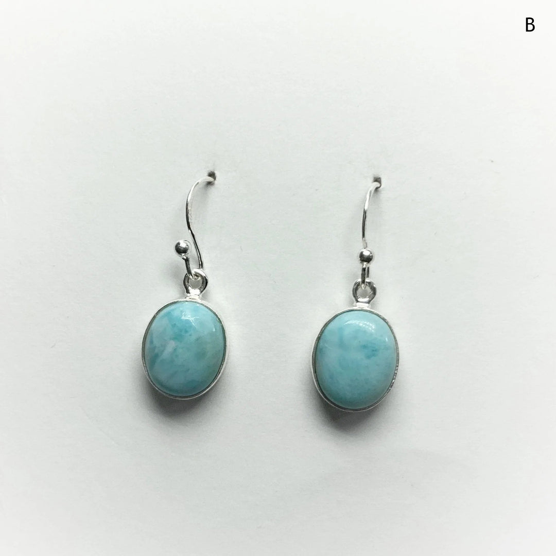Larimar Dangle Earrings - Rocks and Gems Canada