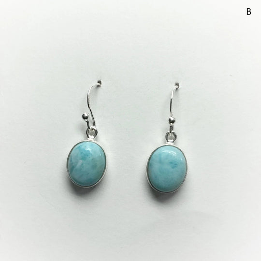 Larimar Dangle Earrings - Rocks and Gems Canada