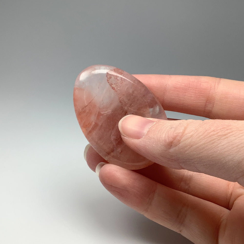 Worry Stone - Pale Hematoid Quartz - Rocks and Gems Canada