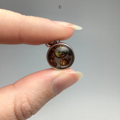 Sericho Meteorite Small Round Pendant