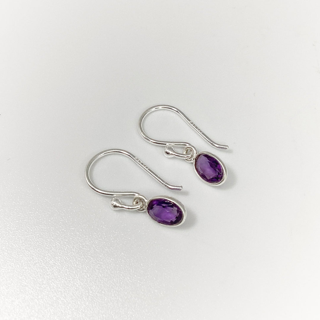 Amethyst Dangle Earrings - Rocks and Gems Canada