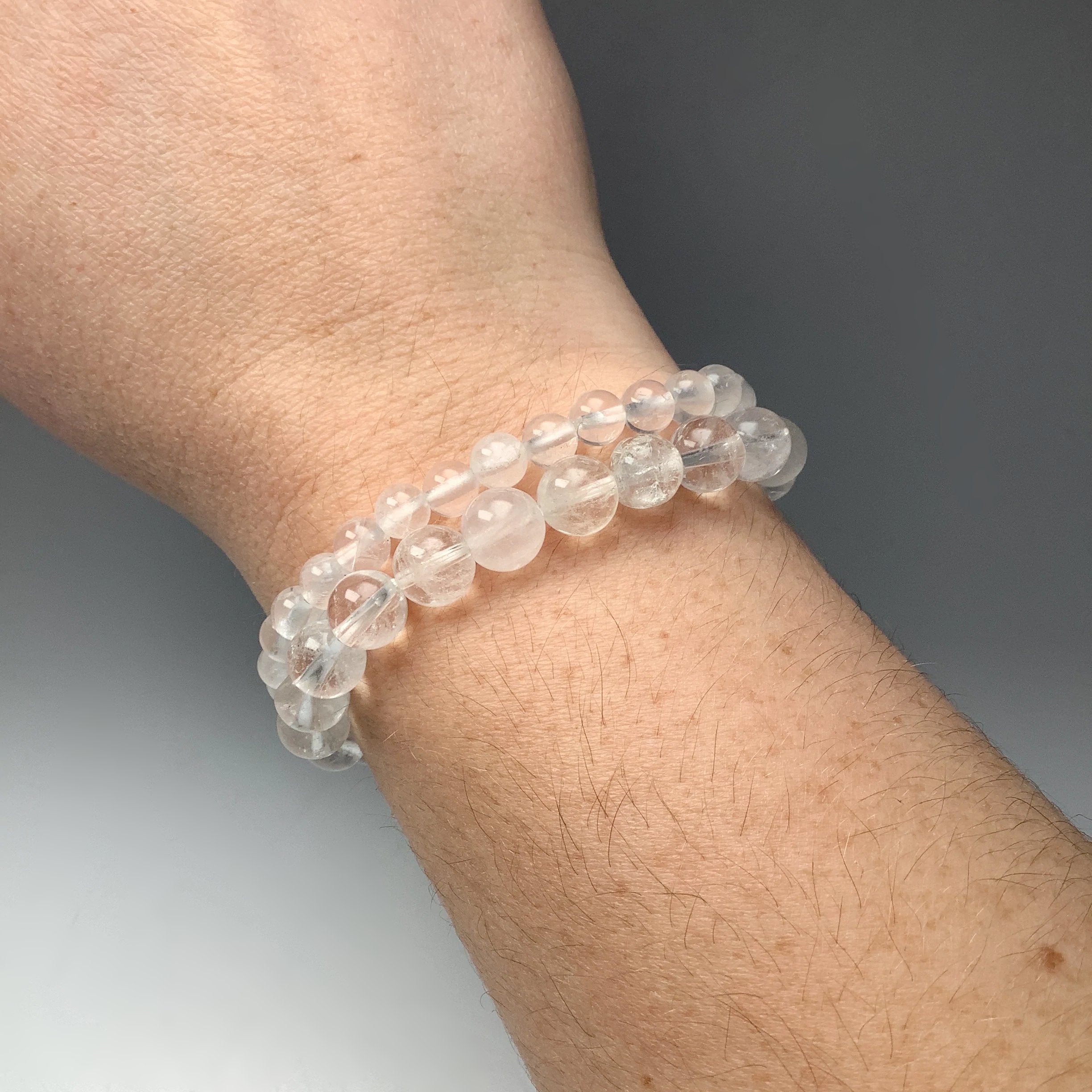 Girasol Milky Quartz Beaded Bracelet - Rocks and Gems Canada
