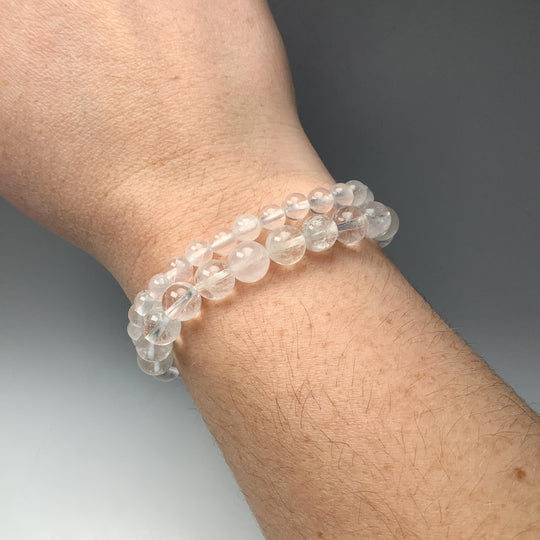 Girasol Milky Quartz Beaded Bracelet - Rocks and Gems Canada