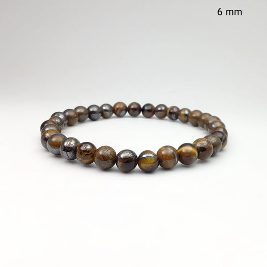 Brown Gold Tiger Iron Beaded Bracelet - Rocks and Gems Canada