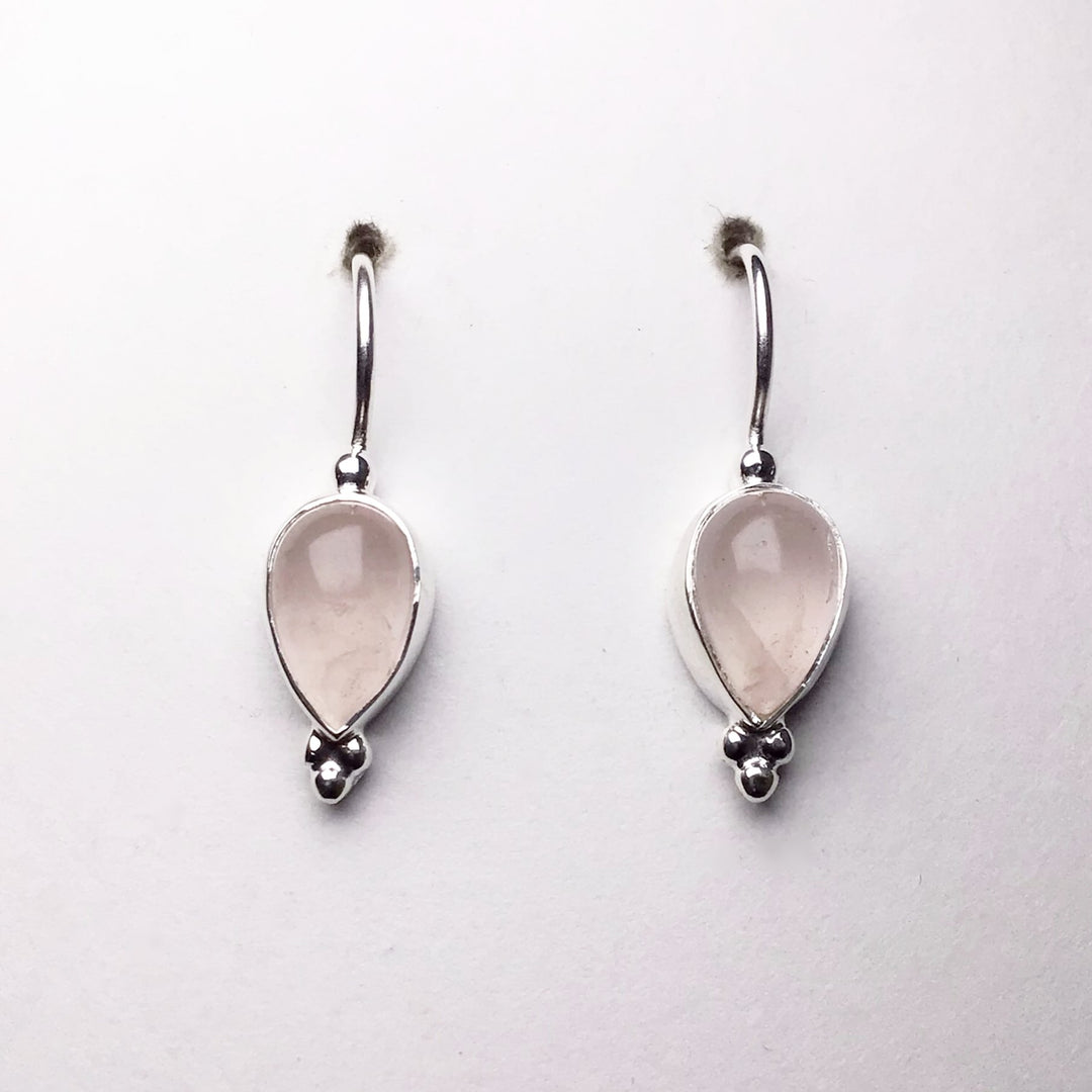 Rose Quartz Dangle Earrings - Rocks and Gems Canada
