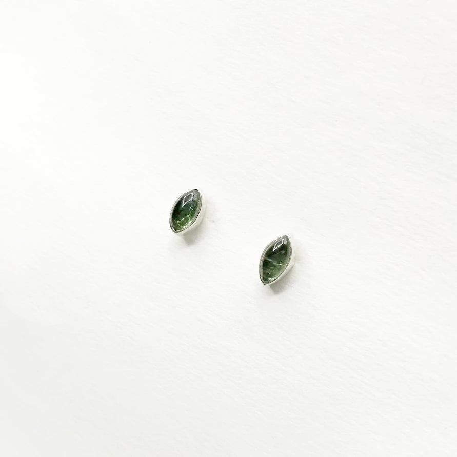Green Tourmaline Stud Earrings - Rocks and Gems Canada