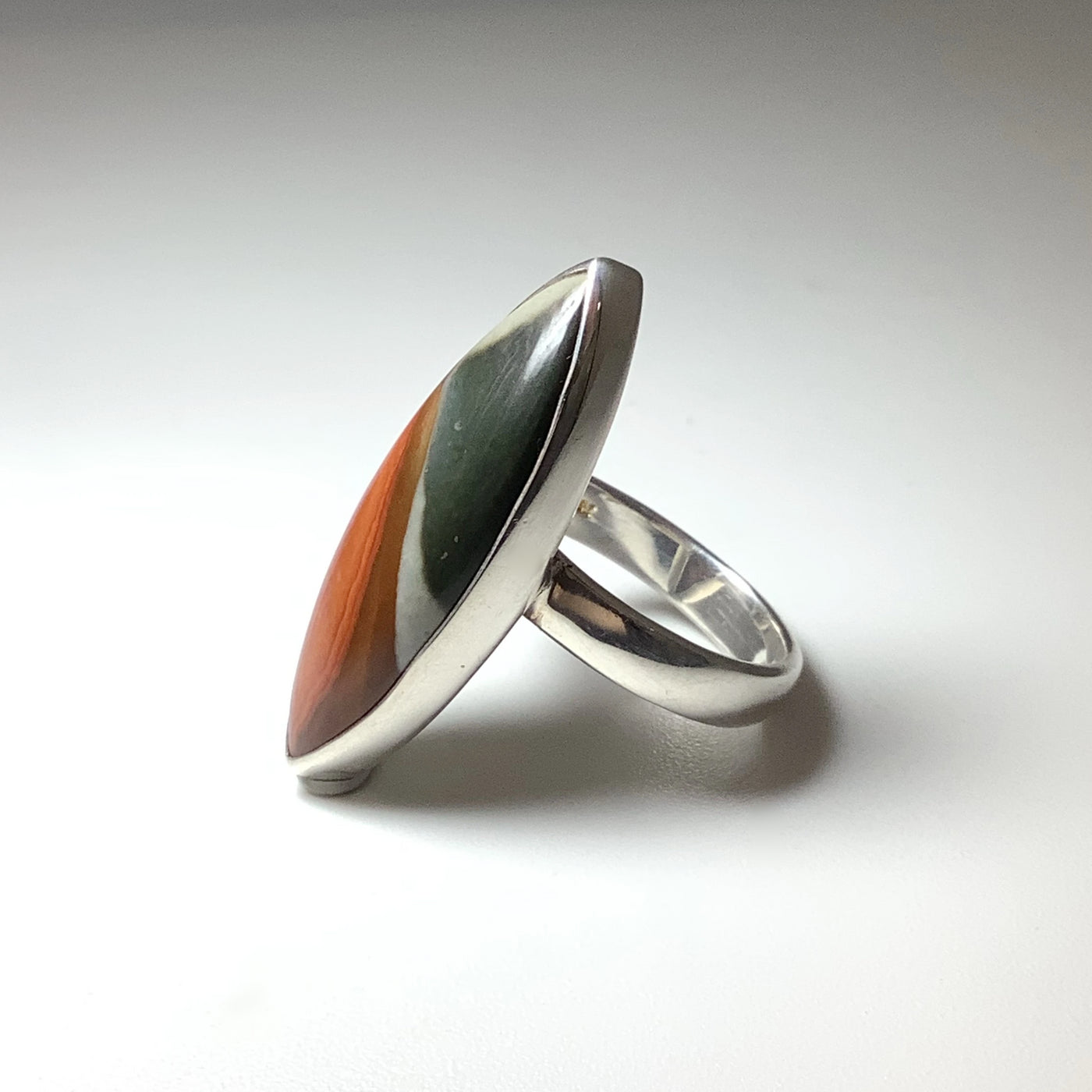 Polychrome Scenic Jasper Ring