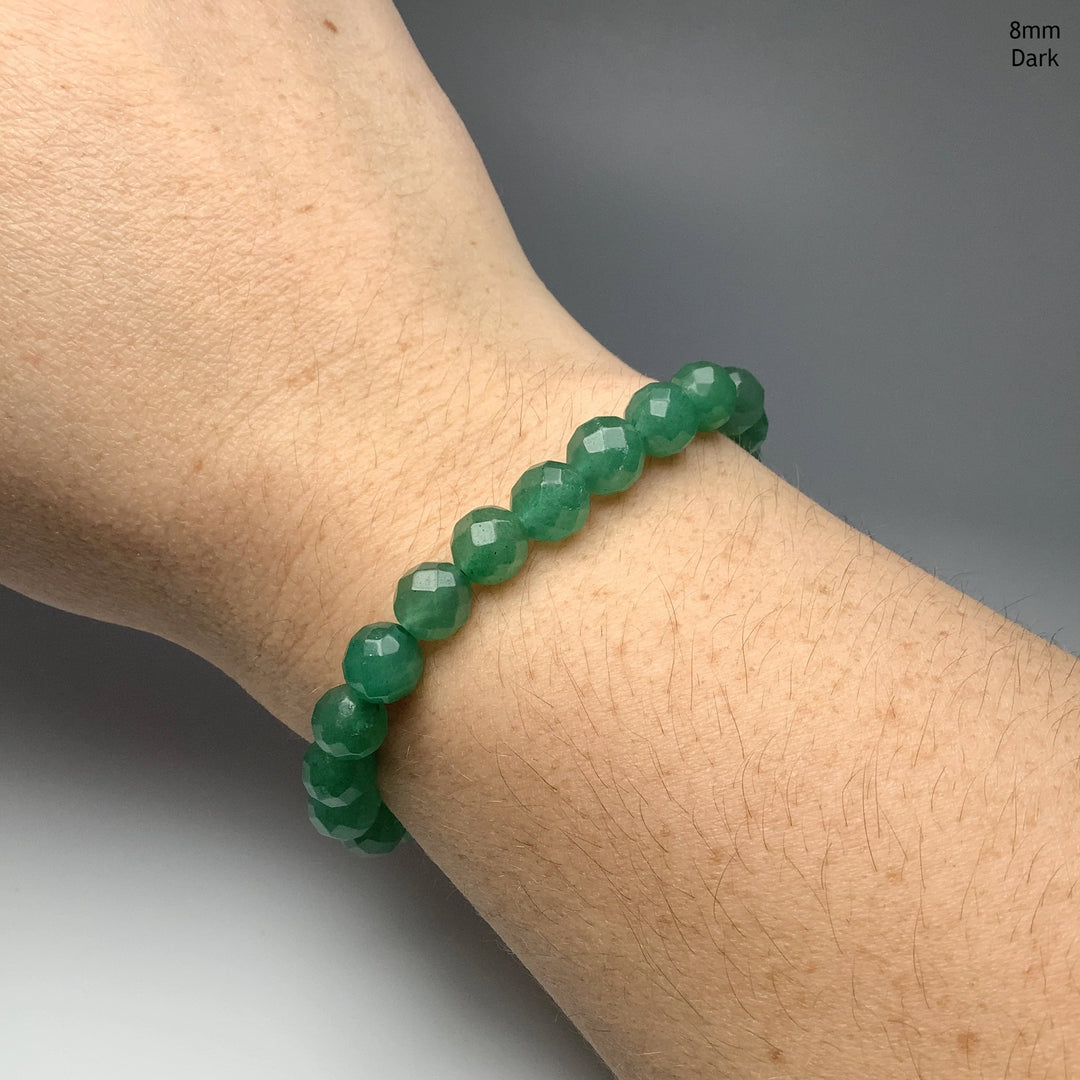 Green Aventurine Faceted Beaded Bracelet - Rocks and Gems Canada