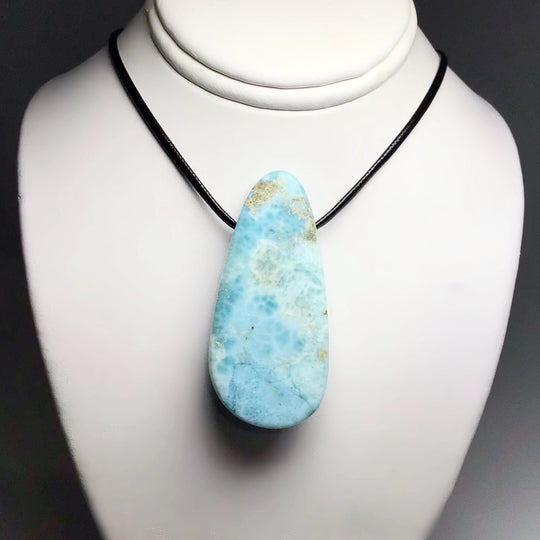 Larimar Drilled Pendant - Rocks and Gems Canada