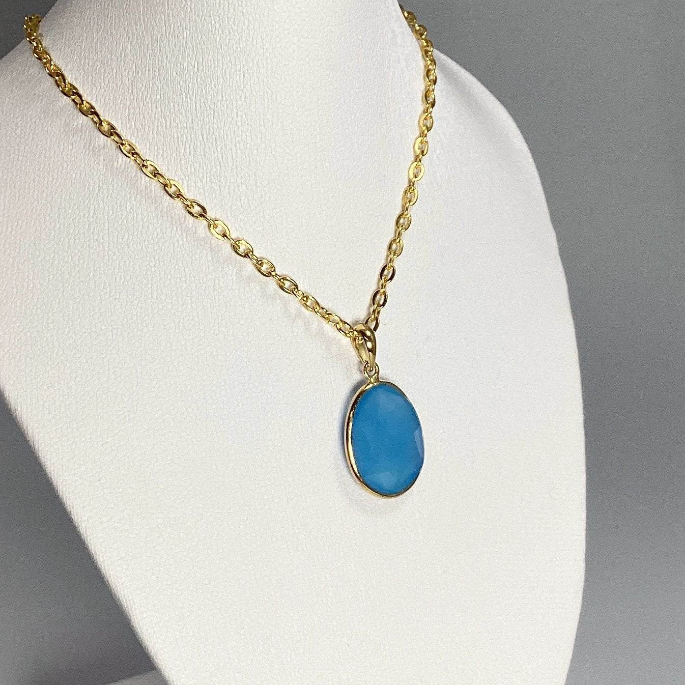 Blue Chalcedony Pendant