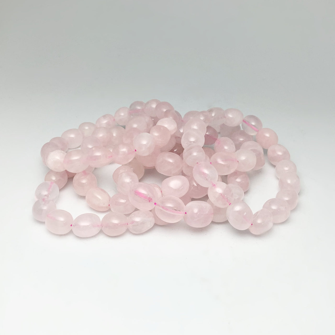 Rose Quartz Nugget Beaded Bracelet